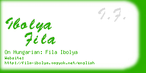 ibolya fila business card